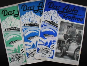 "Das Auto und Kraftrad" Automobil-Motorrad Zeitschrift 1934 drei Ausgaben (2106)